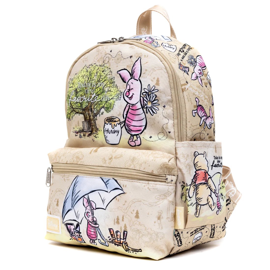 WondaPop Disney Winnie the Pooh Piglet Nylon Mini Backpack - Alternate Side View
