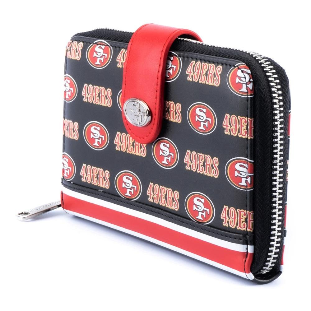 Loungefly NFL San Francisco 49ers Logo Allover Print Bifold Wallet