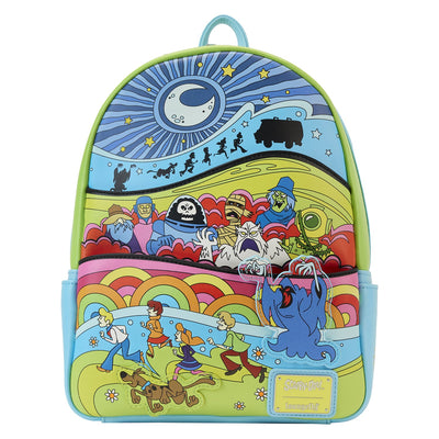 Loungefly Scooby-Doo Psychedelic Monster Chase Glow in the Dark Mini Backpack - Front