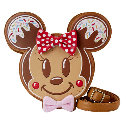 Loungefly Disney Mickey and Minnie Gingerbread Cookie Figural Crossbody - Back