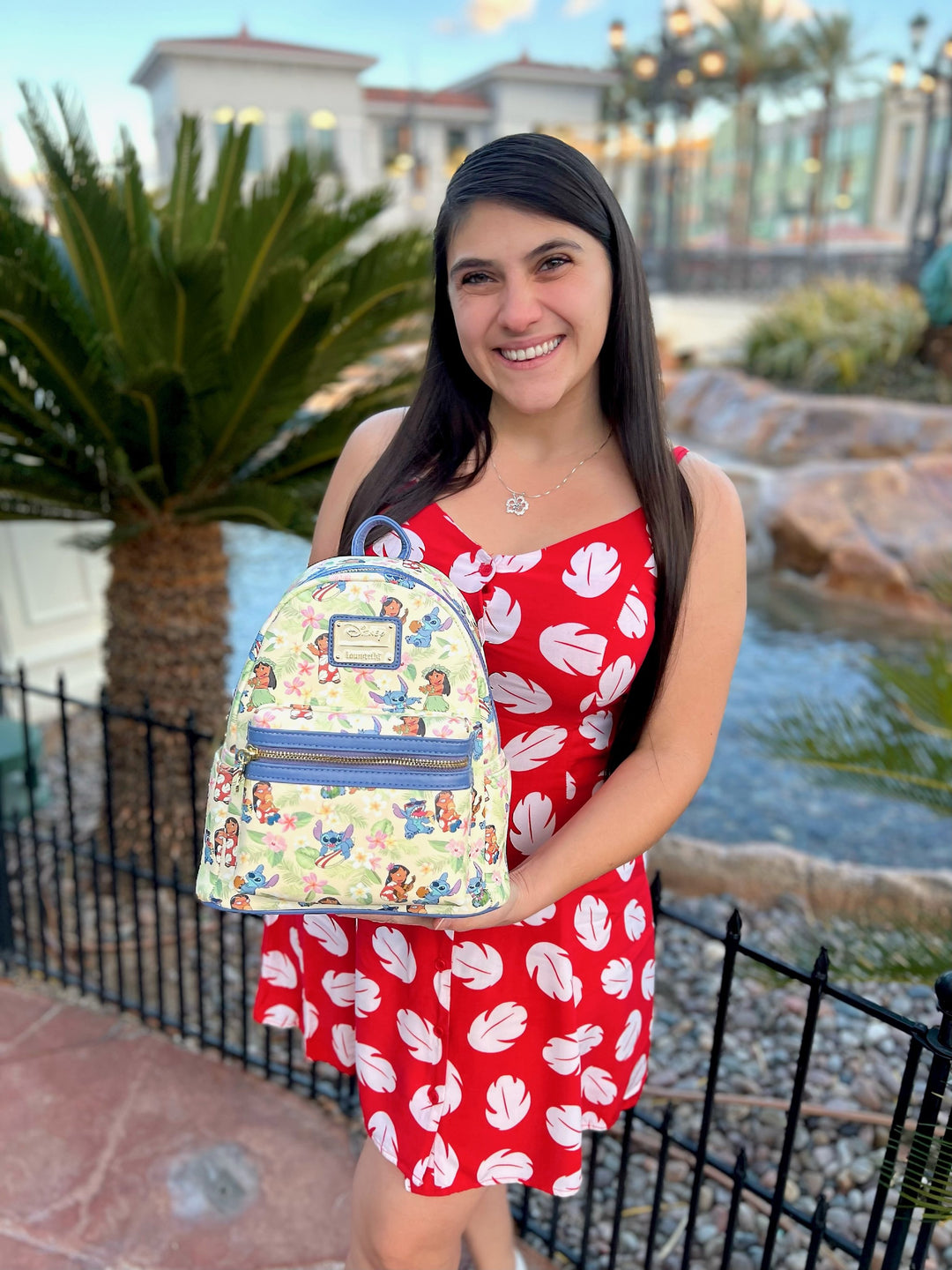 New Stitch Hula Disney Loungefly deals Backpack Blue Green Skirt