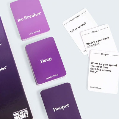 810816031071 - Let's Get Deep by WHAT DO YOU MEME?® Couples Date Night Card Game - Package Contents