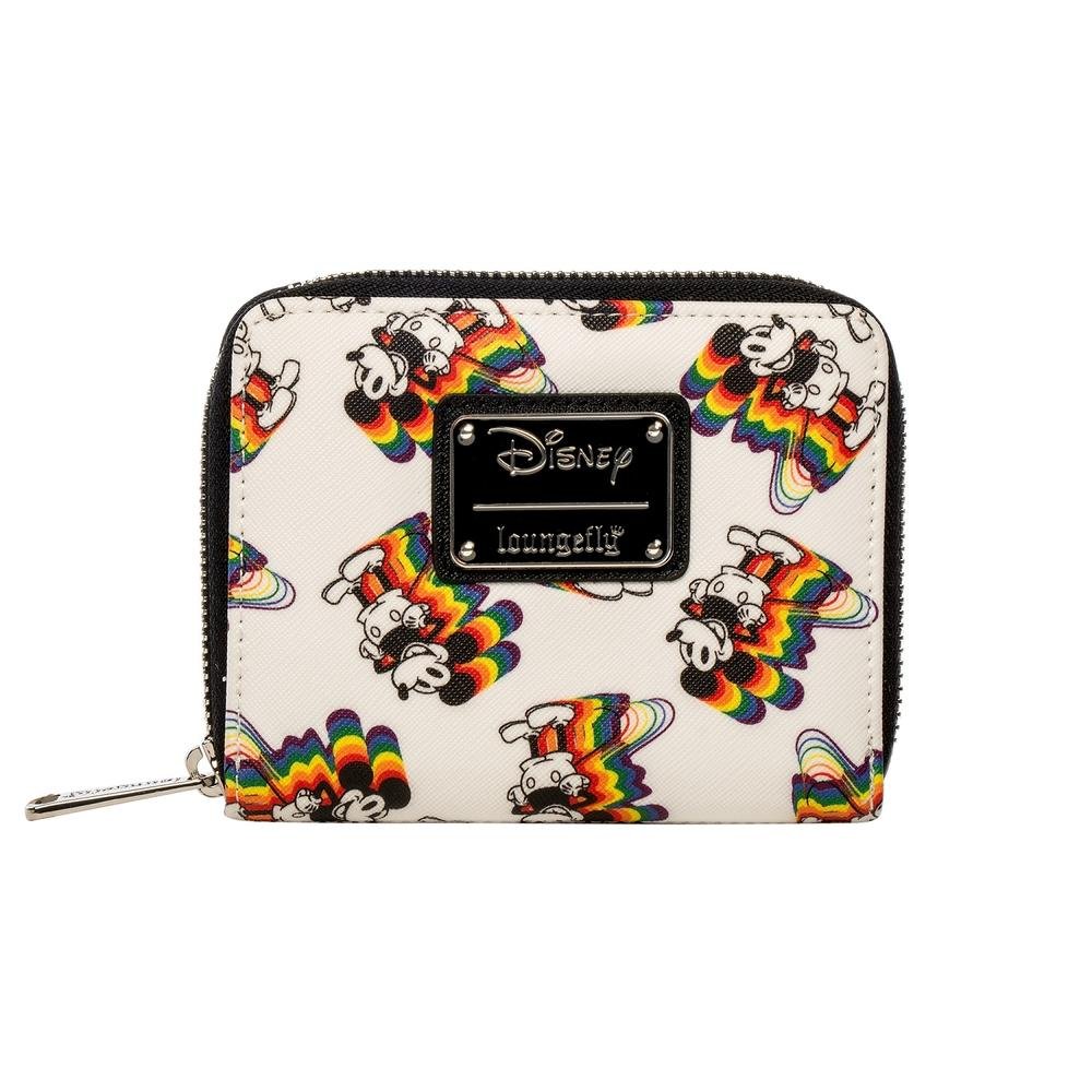 LOUNGEFLY X MICKEY RAINBOW PRINT WALLET - FRONT