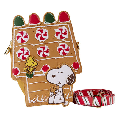 Loungefly Peanuts Snoopy Gingerbread House Figural Crossbody - Front