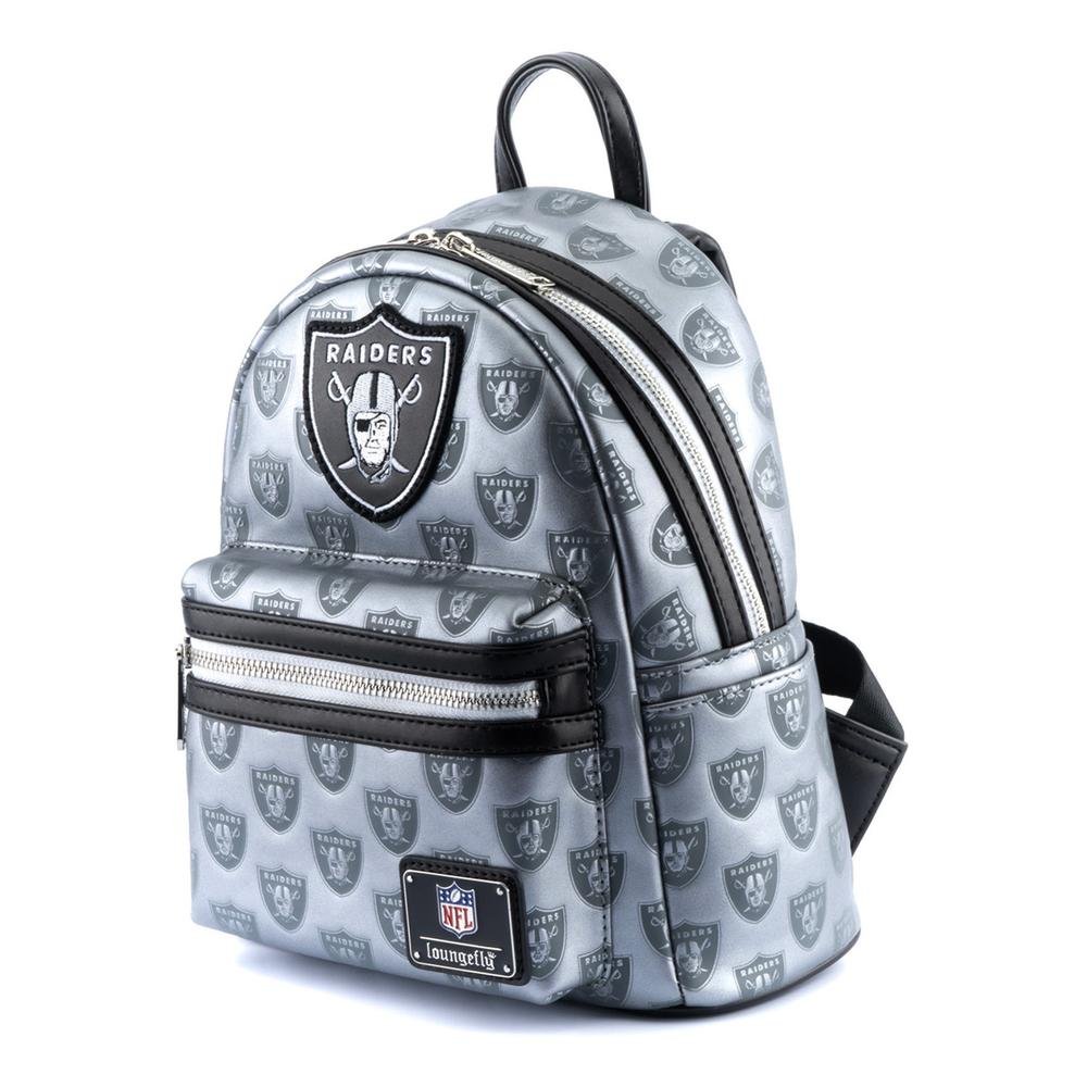 Loungefly NFL Las Vegas Raiders Logo Allover Print Mini Backpack