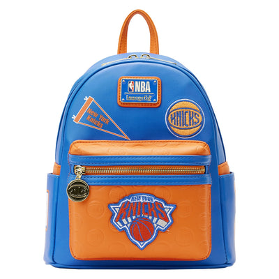 671803451841 - Loungefly NBA New York Knicks Patch Icons Mini Backpack - Front