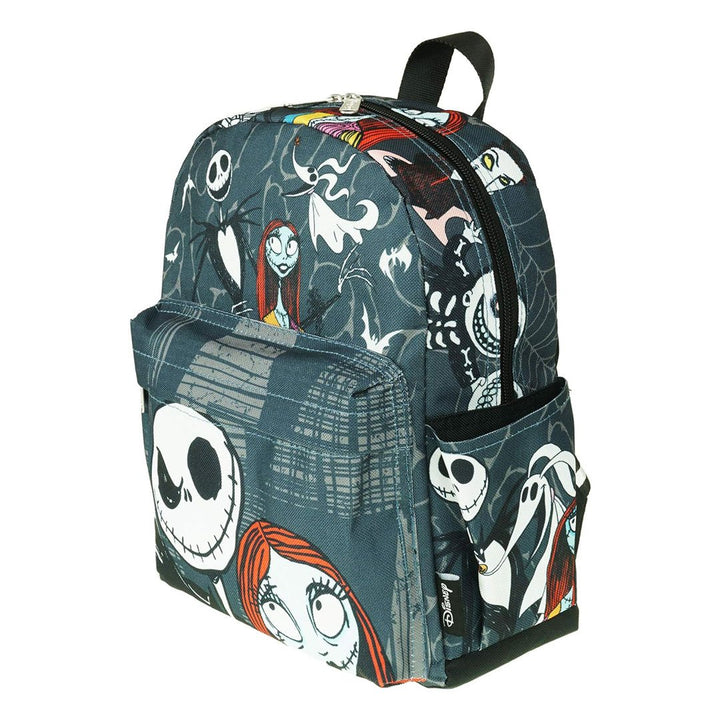 WondaPop Disney Nightmare Before Christmas Jack and Sally Nylon Mini Backpack - Side angle 1