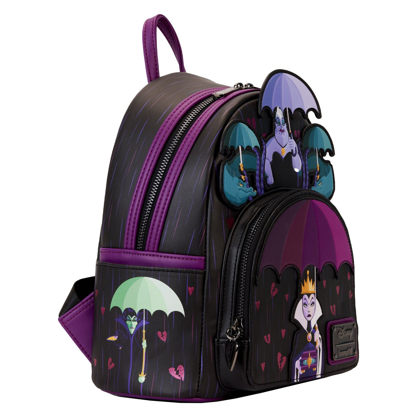 Loungefly Disney Villains Curse Your Hearts Mini Backpack - Right side