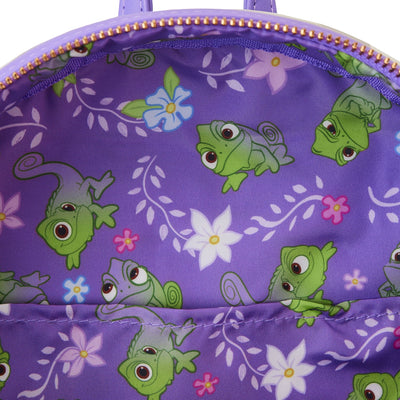 Loungefly Disney Tangled Rapunzel Swinging From Tower Mini Backpack - Interior Lining