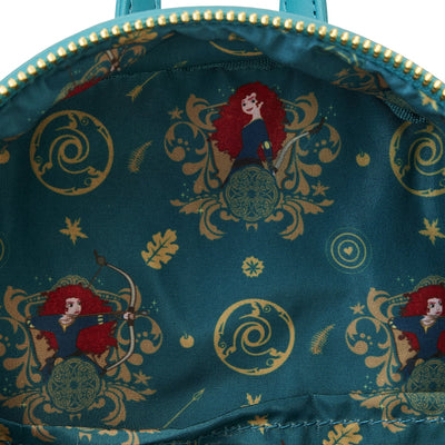 671803450875 - Loungefly Disney Brave Merida Princess Scene Mini Backpack - Interior Lining