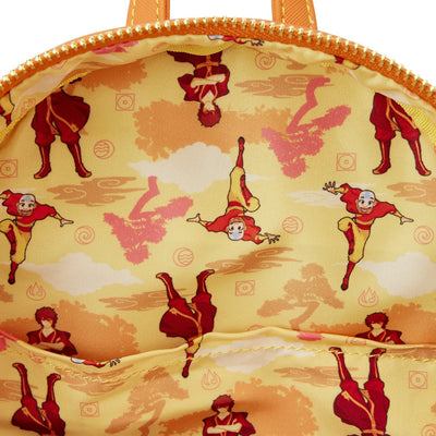 671803395190 - Loungefly Nickelodeon Avatar The Last Airbender The Fire Dance Mini Backpack - Interior Lining