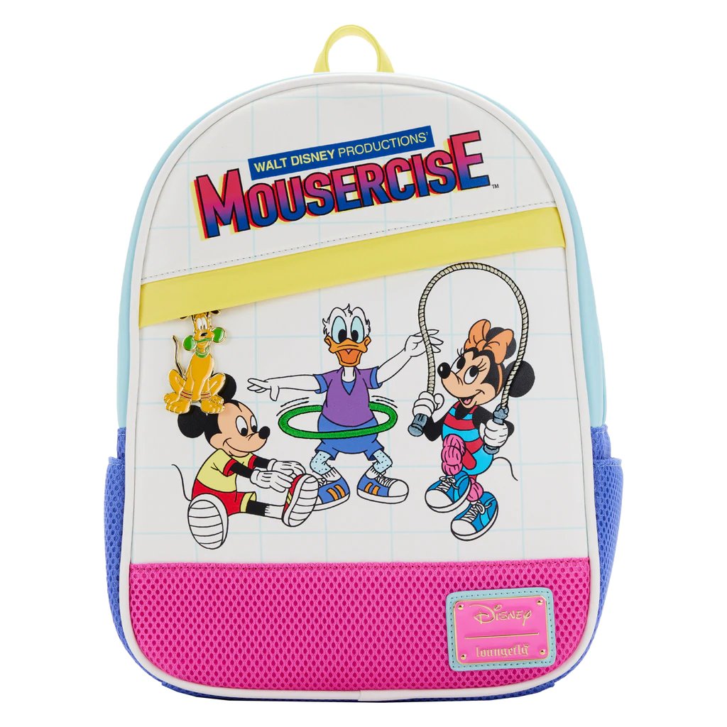 Loungefly Disney Mousercise Mini Backpack - Front