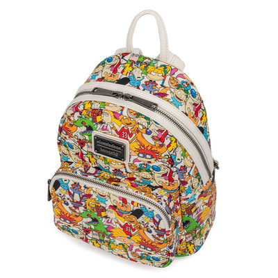 Loungefly Nickelodeon Nick Rewind Gang Allover Print Mini Backpack - Top