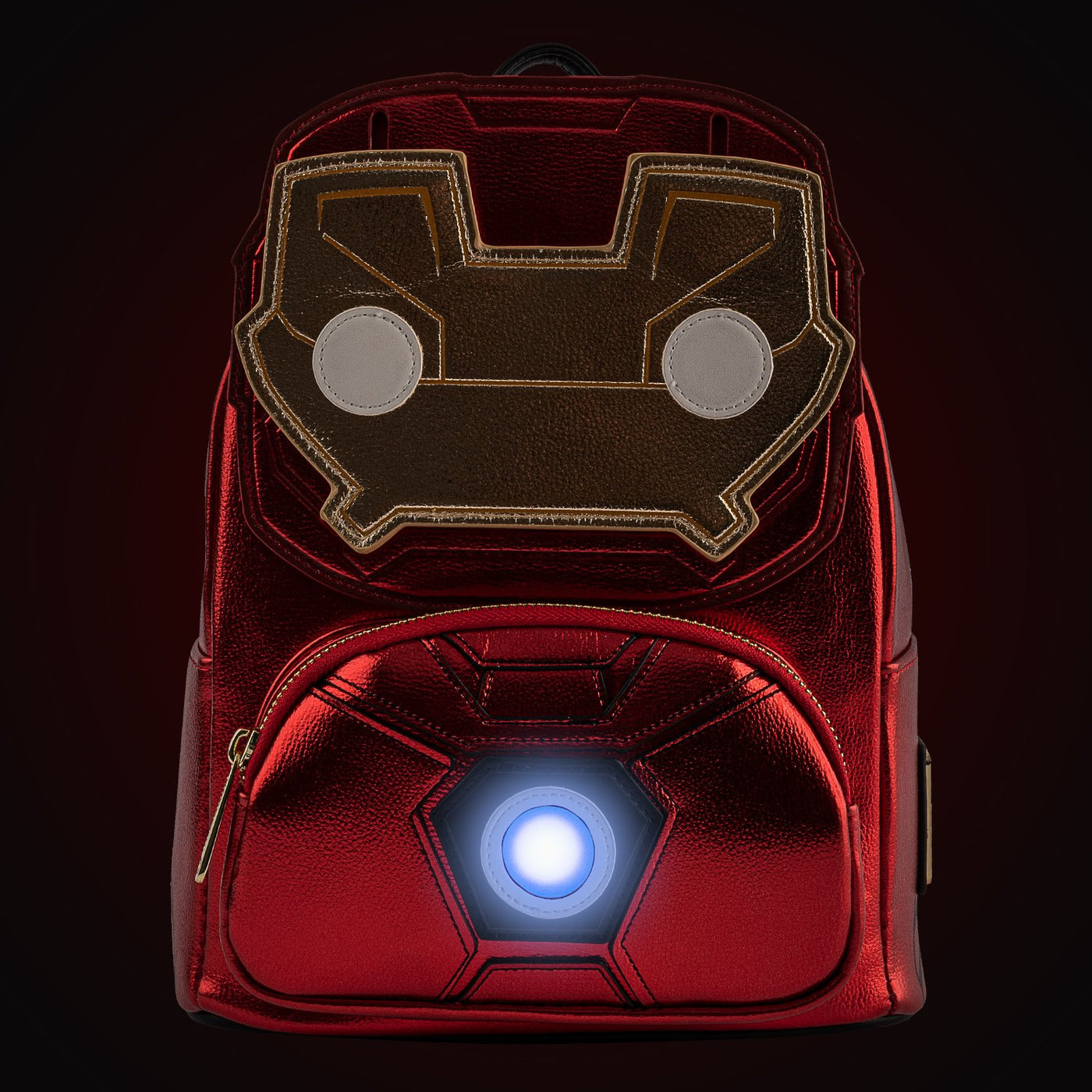 Pop! Loungefly Disney Marvel Iron Man Light-Up Mini Backpack - Light
