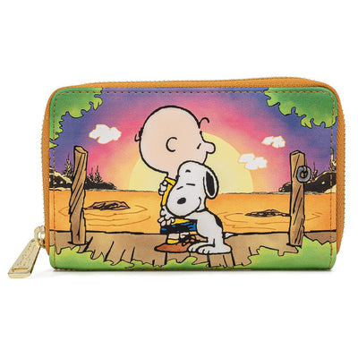 Peanuts Charlie and Snoopy Sunset Zip-Around Wallet