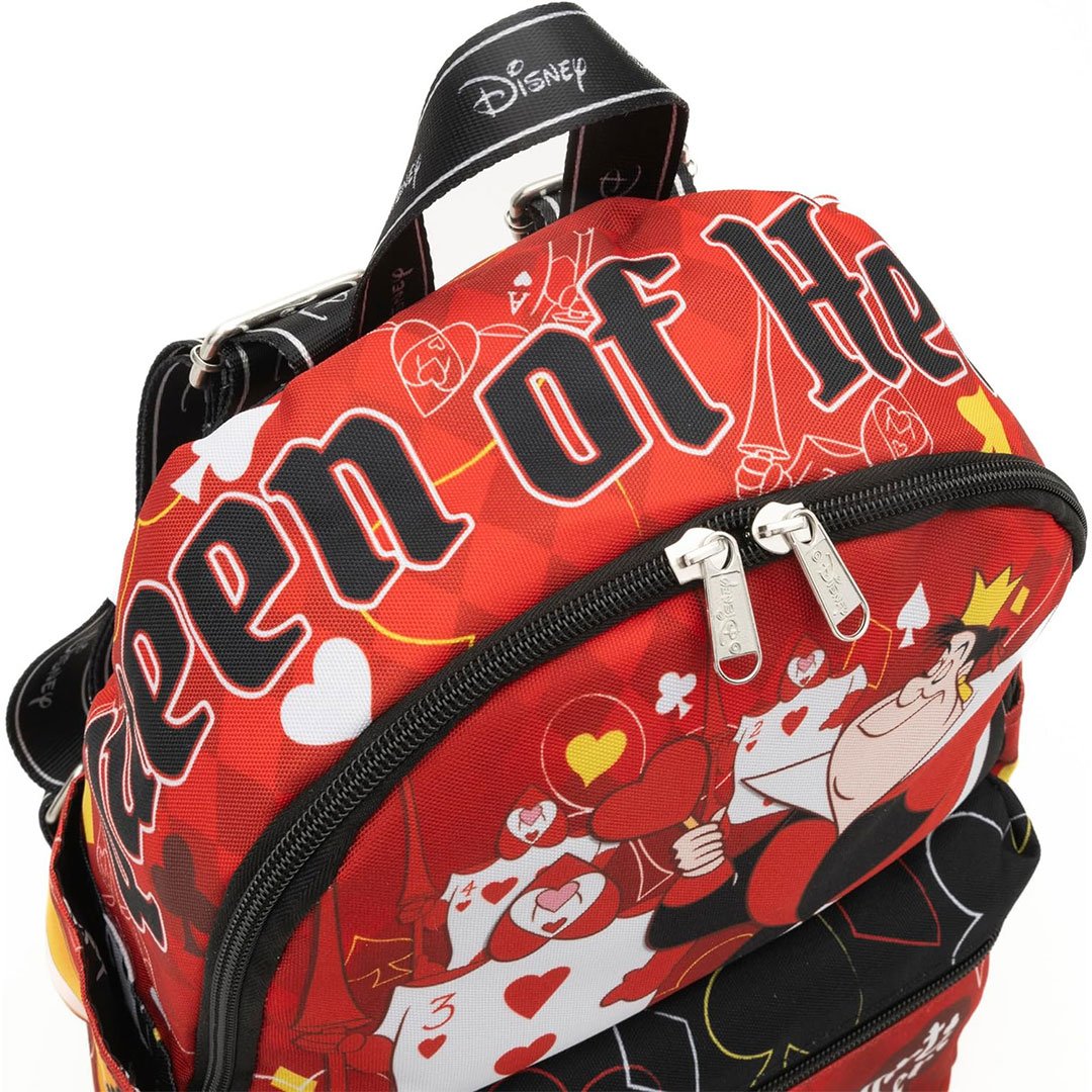 WondaPop Disney Alice in Wonderland Queen of Hearts 13" Nylon Mini Backpack - Top
