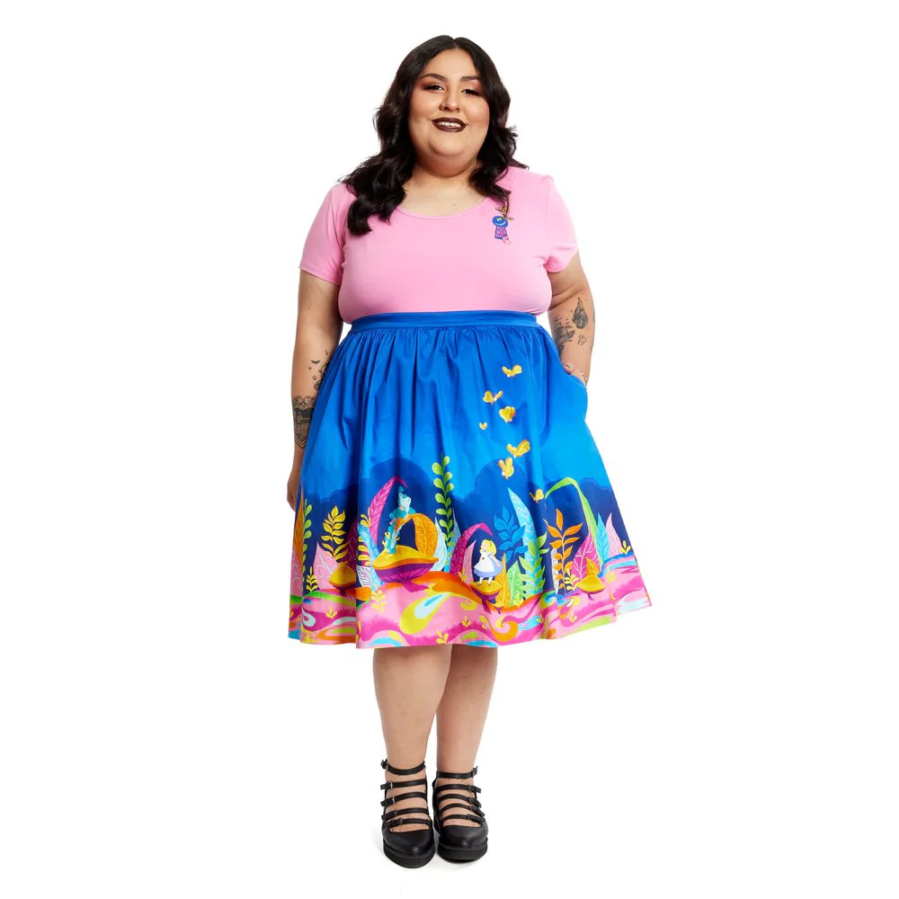 Stitch Shoppe by Loungefly Disney Alice in Wonderland Caterpillar Dream Sandy Skirt - Model Full B