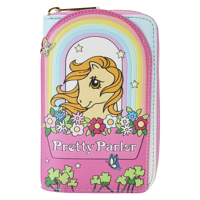671803456143 - Loungefly Hasbro My Little Pony 40th Anniversary Pretty Parlor Zip-Around Wallet - Front