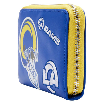 Loungefly NFL Los Angeles Rams Patches Zip-Around Wallet - Side View