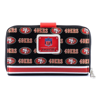 Loungefly NFL San Francisco 49ers Logo Allover Print Bifold Wallet