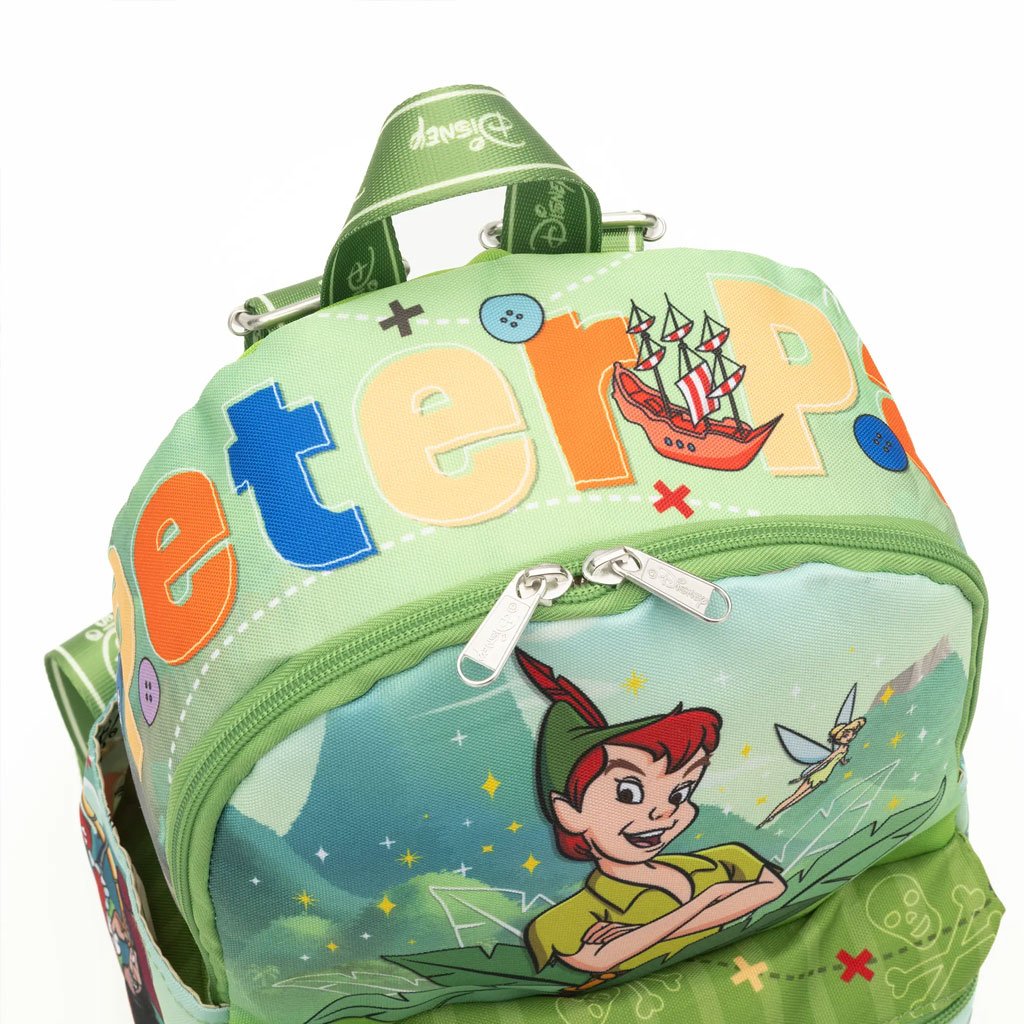 WondaPop Disney Peter Pan Neverland 13" Nylon Mini Backpack - Top View