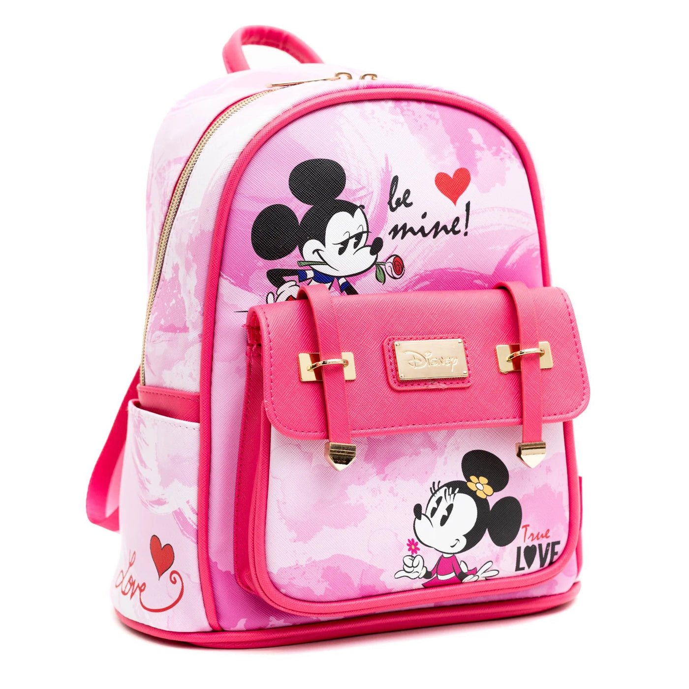 WondaPop Disney Pastel Mickey and Minnie Mini Backpack - Side View