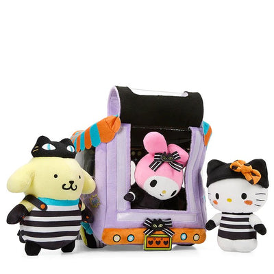 Kidrobot Sanrio 18" Hello Kitty and Friends Halloween Food Truck Plush Toy Set - Back with Figures