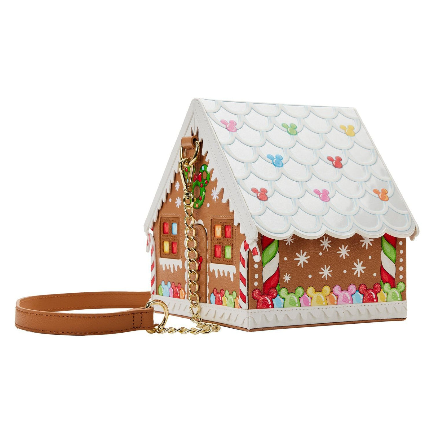 Stitch Shoppe by Loungefly Disney Minnie Mouse Gingerbread House Crossbody Bag - Side - 671803441842