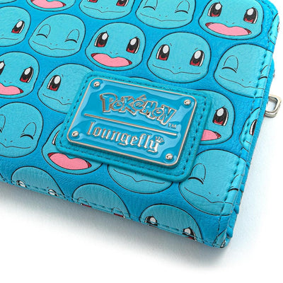 Loungefly x Pokemon Squirtle Faces Faux-Leather Flap Wallet - LOGO