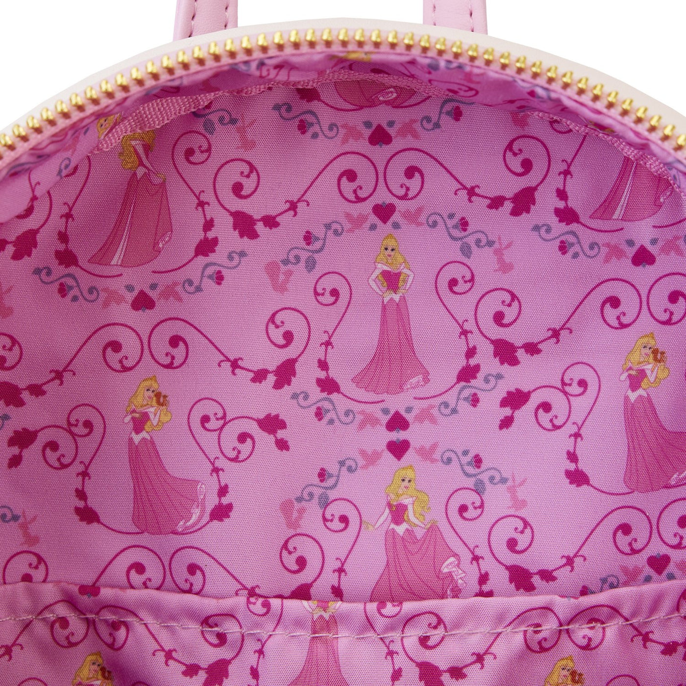 Loungefly Disney Sleeping Beauty Princess Lenticular Mini Backpack - Interior Lining