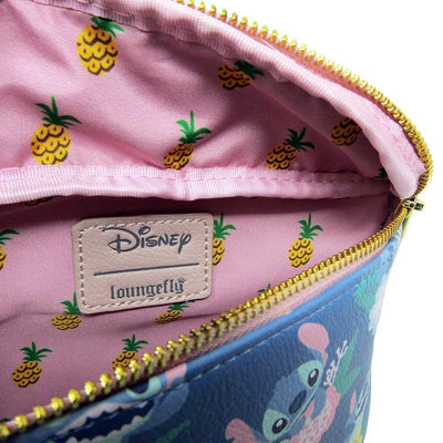 LOUNGEFLY X DISNEY LILO AND STITCH SCRUMP FLORAL-PRINT FANNY PACK - INSIDE PRINT