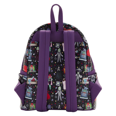 Loungefly Beetlejuice Icons Allover Print Mini Backpack - Back