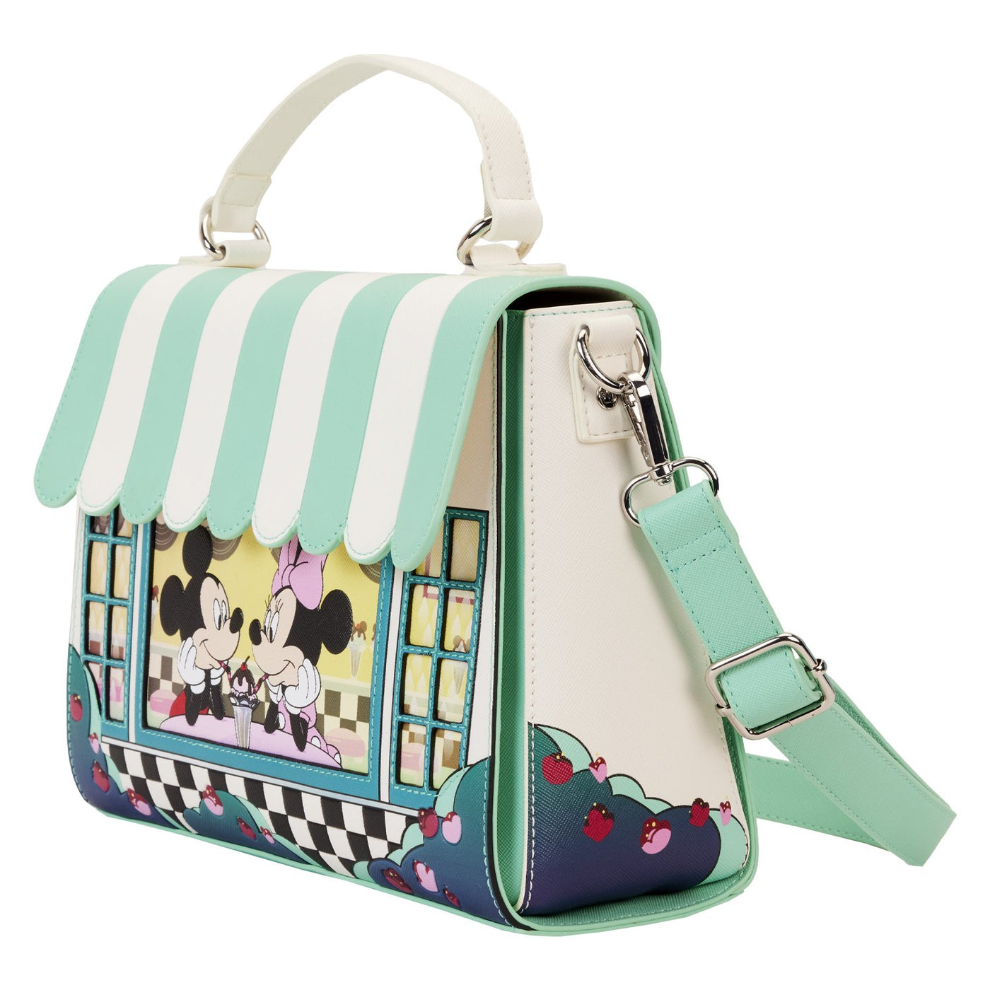 Loungefly Disney Mickey and Minnie Date Night Diner Crossbody - Side