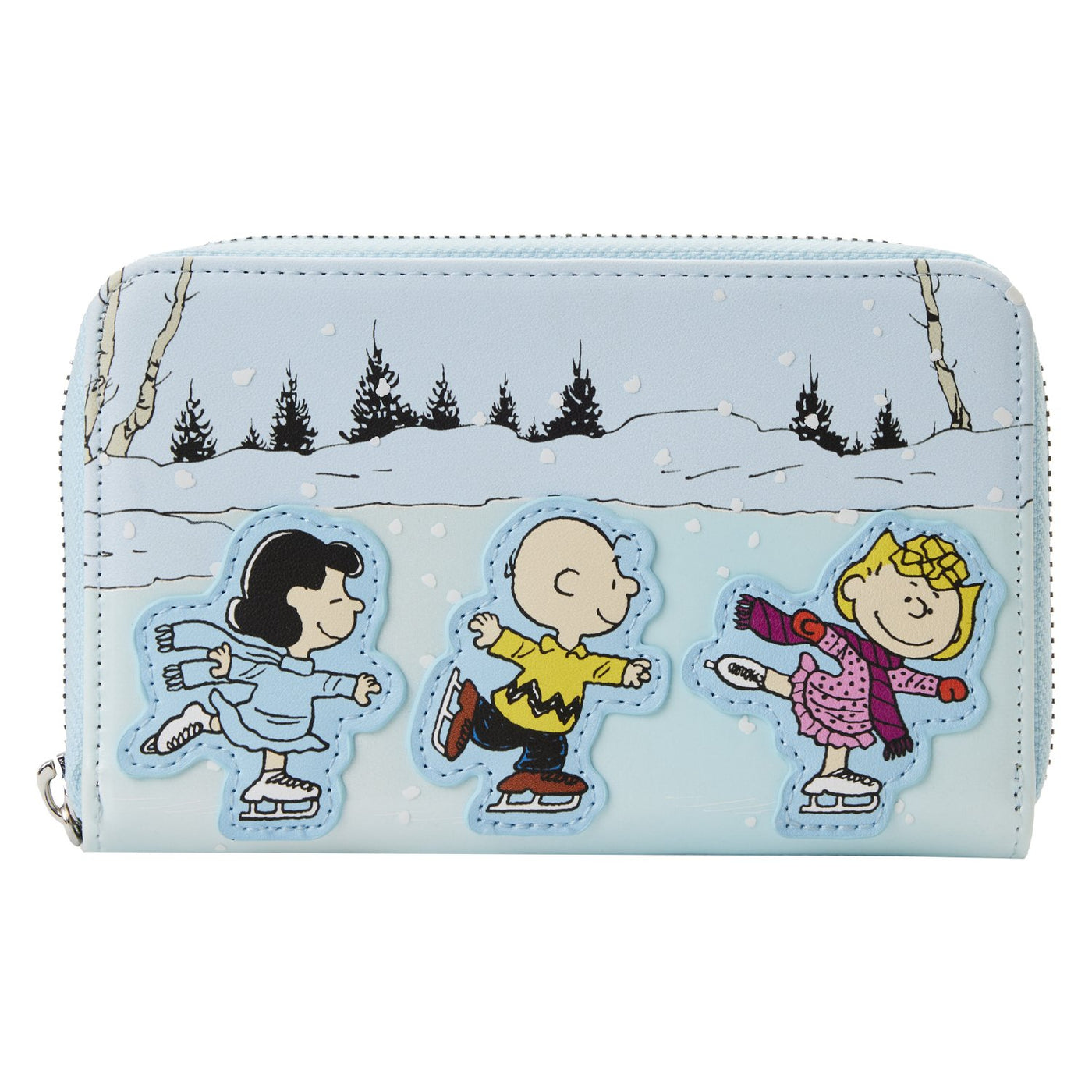 Loungefly Peanuts Charlie Brown Ice Skating Zip-Around Wallet - Front