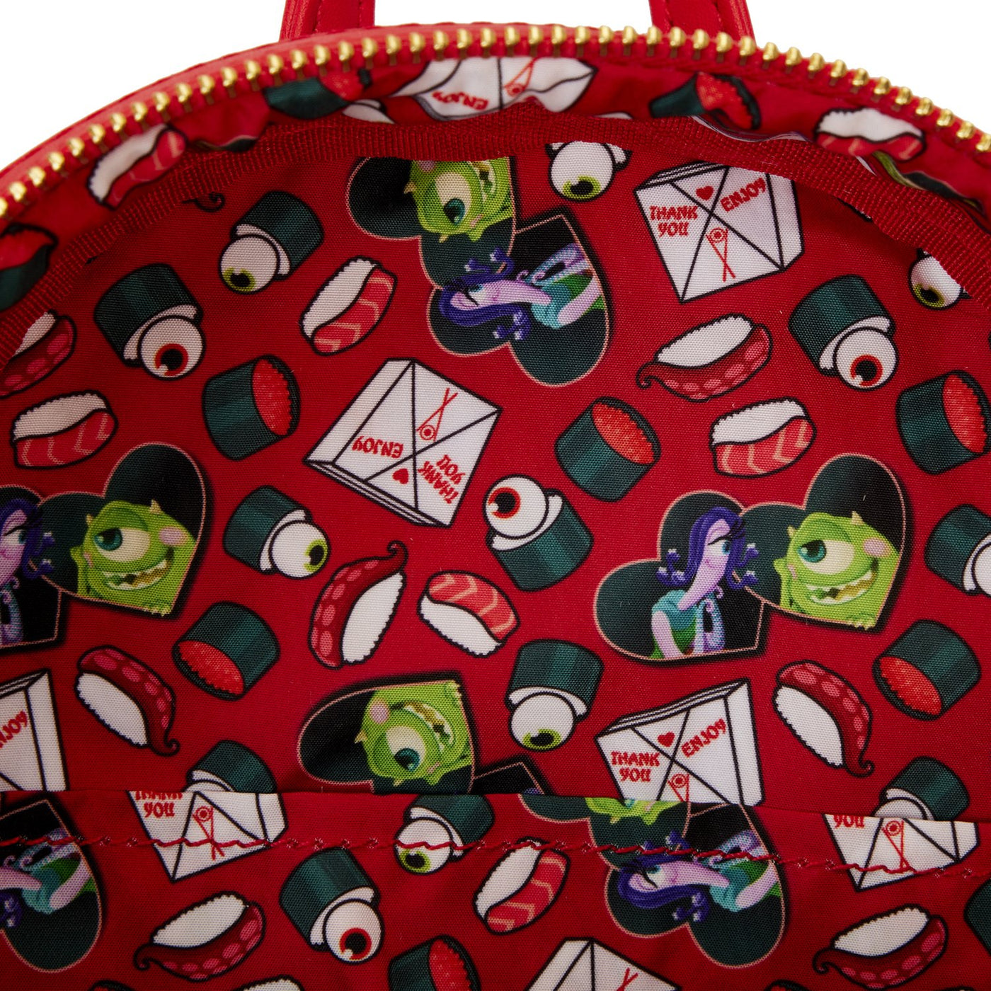 Loungefly Disney Pixar Monsters Inc Boo Takeout Mini Backpack - Interior