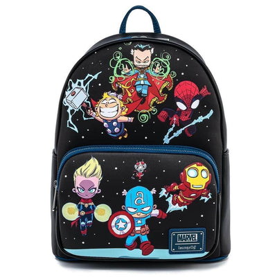 Loungefly Marvel Skottie Young Chibi Group Mini Backpack - Front