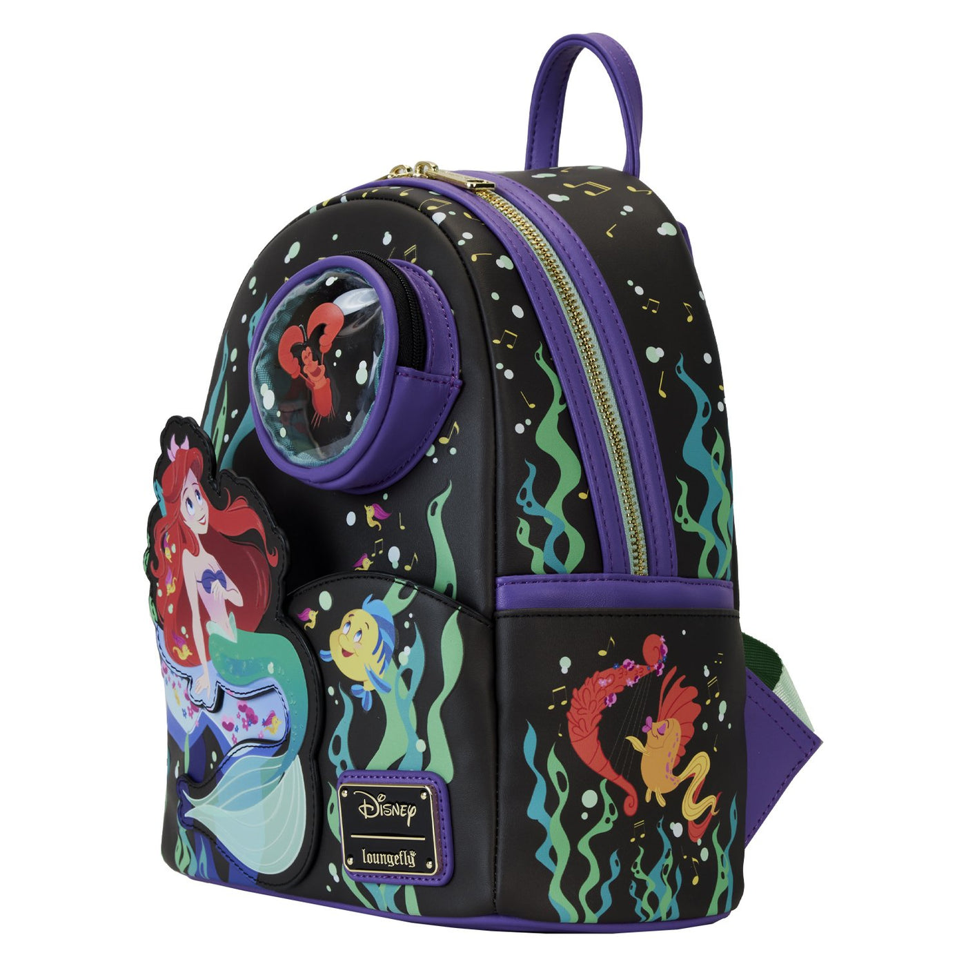 Loungefly Disney The Little Mermaid 35th Anniversary Life is the Bubbles Mini Backpack - Side View