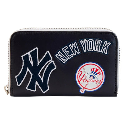 Loungefly MLB New York Yankees Patches Zip-Around Wallet - Front - 671803422261