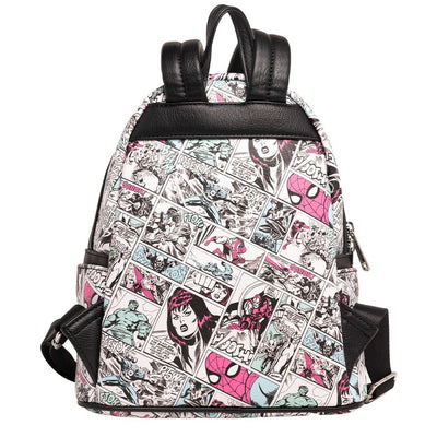 707 Street Exclusive - Loungefly Marvel Retro Comics Allover Print Mini Backpack - Back
