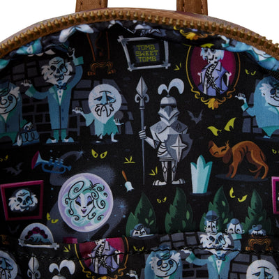 Loungefly Disney Haunted Mansion Moving Portraits Mini Backpack - Interior Lining