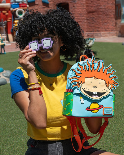 707 Street Exclusive - Loungefly Nickelodeon Rugrats Chuckie Cosplay Mini Backpack With Removable Glasses - Front Model