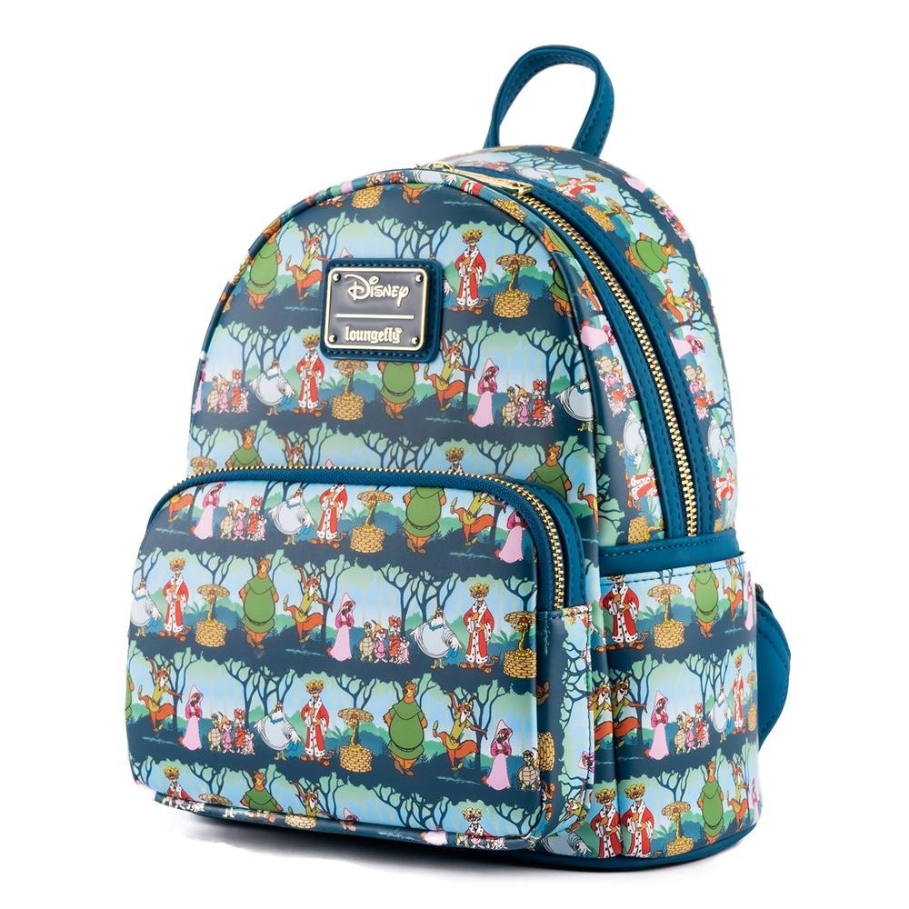 Loungefly Disney Robin Hood Sherwood Allover Print Mini Backpack - Side