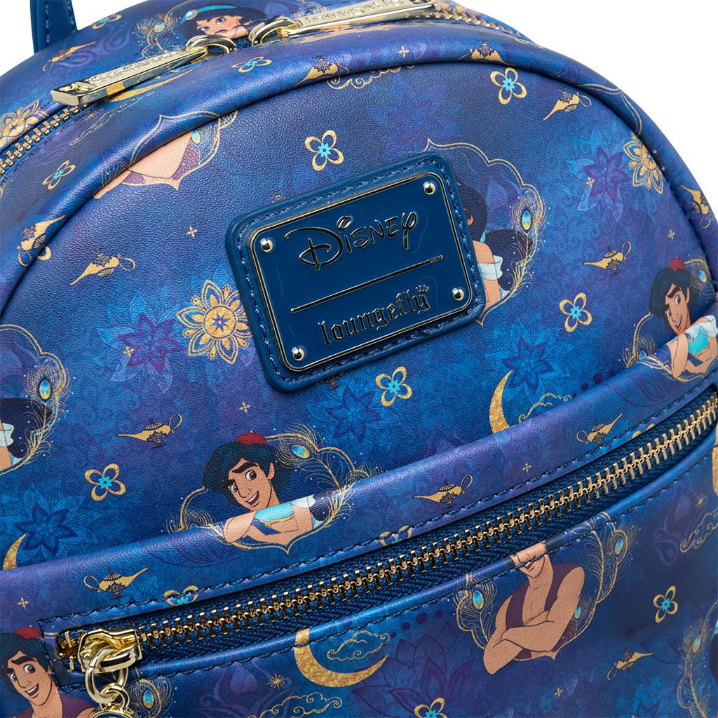 707 Street Exclusive - Loungefly Disney Aladdin and Jasmine Mini Backpack - Close Up