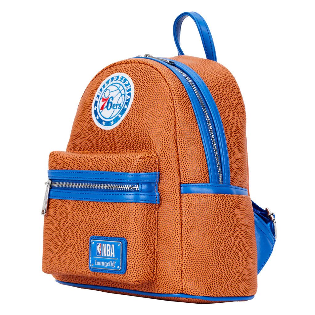 Loungefly NBA Philadelphia 76ers Basketball Mini Backpack - Close Up