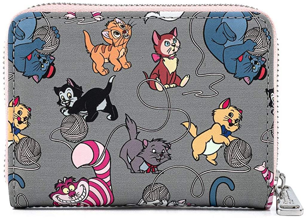 Disney Cats Allover Print Zip-Around Wallet