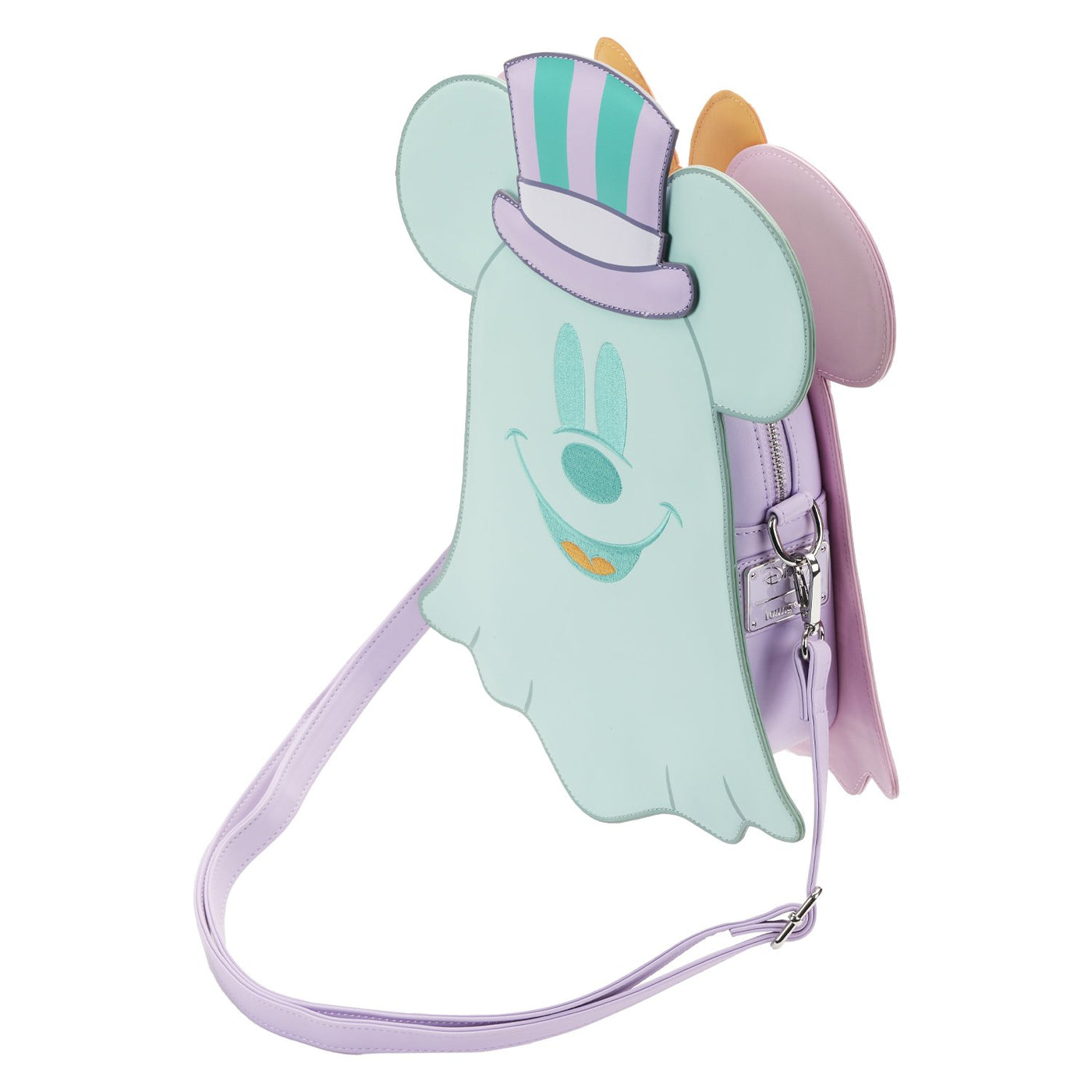 Loungefly Disney Pastel Ghost Minnie and Mickey Glow in the Dark Double Sided Crossbody - Top View