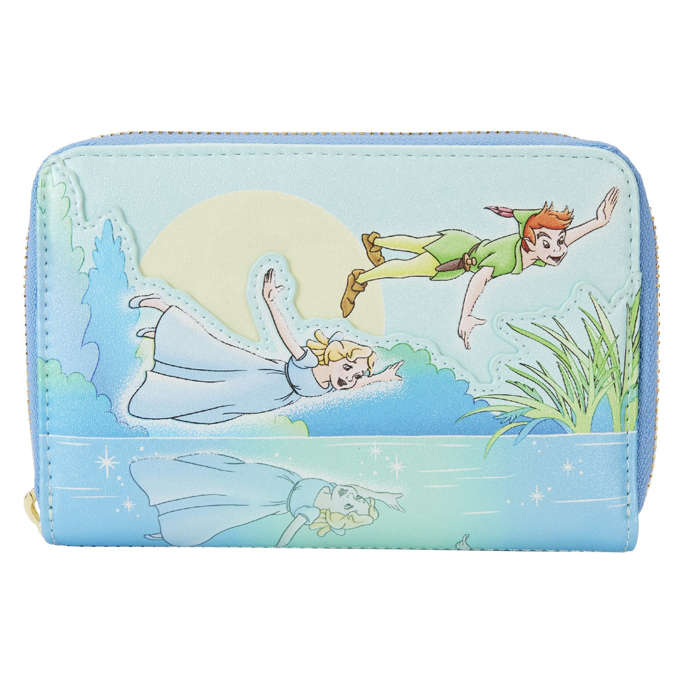 Loungefly Disney Peter Pan You Can Fly Glow Zip-Around Wallet - Front