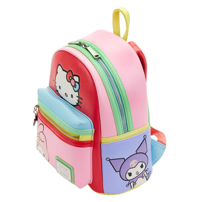 Loungefly Sanrio Hello Kitty And Friends Color Block Mini Backpack - Top View