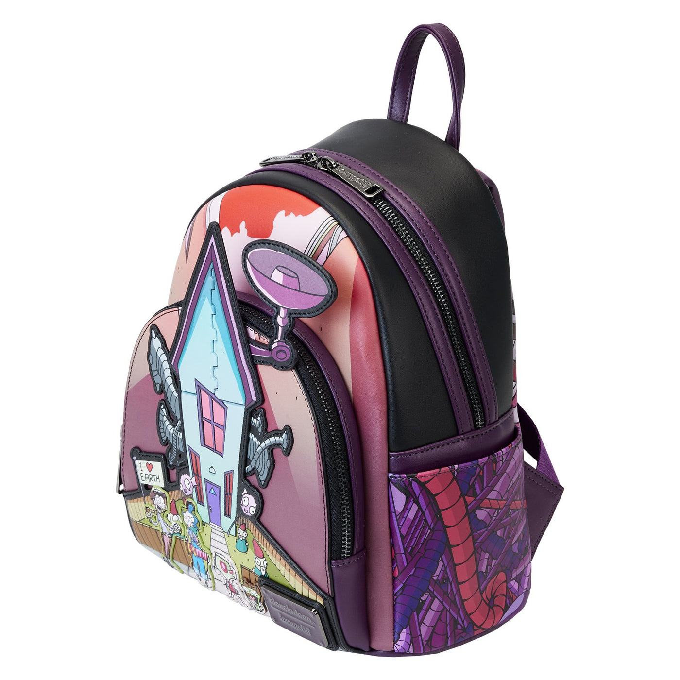 Loungefly Nickelodeon Invader Zim Secret Lair Mini Backpack - Top View