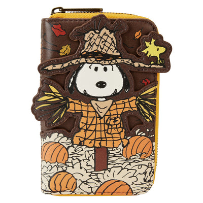 Loungefly Peanuts Snoopy Scarecrow Zip-Around Wallet - Front